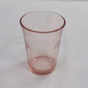 Hocking Depression Glass Pink Roulette Many Windows 4 In 10 Ounce Water Tumbler